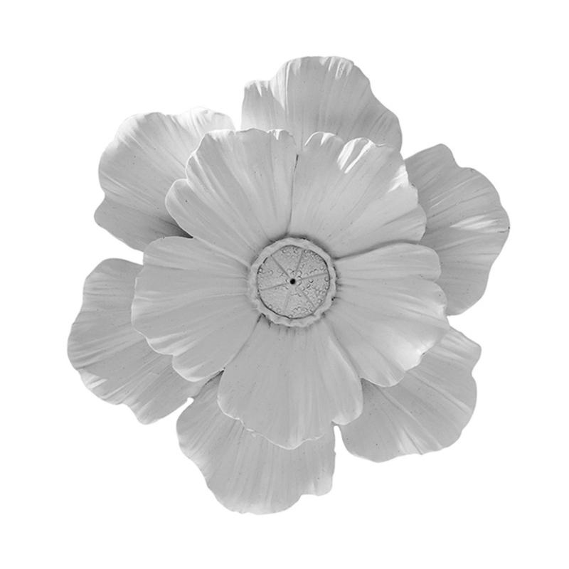Decorative Flower Wall Art Accent Resin Layered 3D Petal Relief Floral Wall Sculpture for Hallway Entryway Living Room Decors Home
