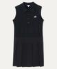 Mayol Logo Embroidered Pleated Dress_Black
