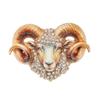 Enamel Goat Lapel Pin Rhinestone Animal Brooch Christmas Sheep Lamb Brooch  Casual