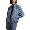 Polo Ralph Lauren Loose Twill Stand Collar Long Sleeve Jacket Women Jacket Light-Blue WMPOOTWN5A20092-400