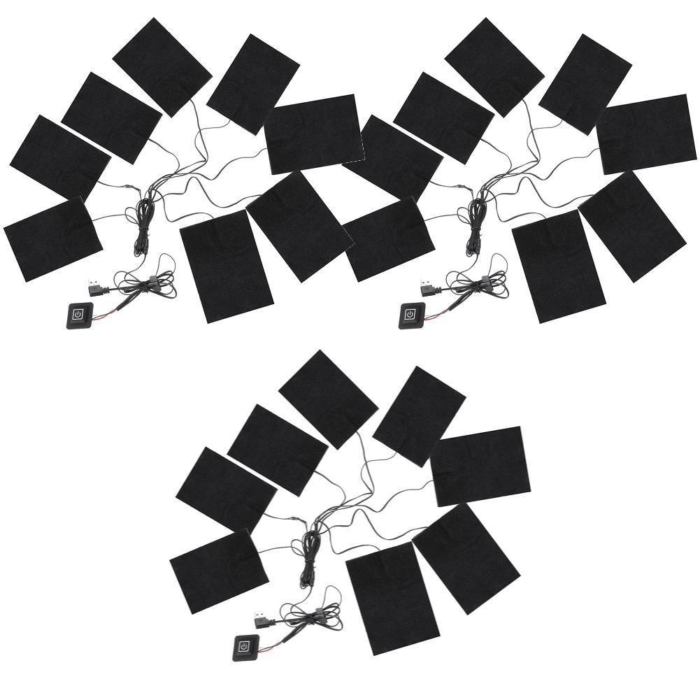 3 Stufen Elektrischer Stoffheizer USB Heizkissen Outdoor Thermisch Winter Heizweste Pads Westenheizung für DIY Beheizbare Kleidung