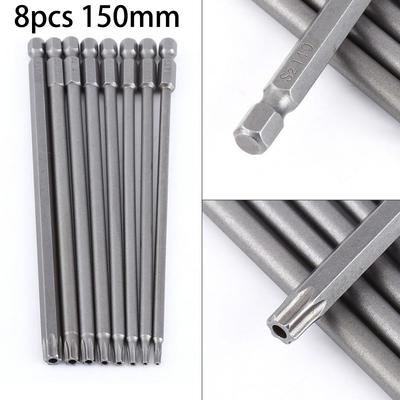 Atsuktuvų antgaliai 8 vnt. 1/4 colio magnetiniai Torx rankiniai įrankiai 150MM Ypač ilgi