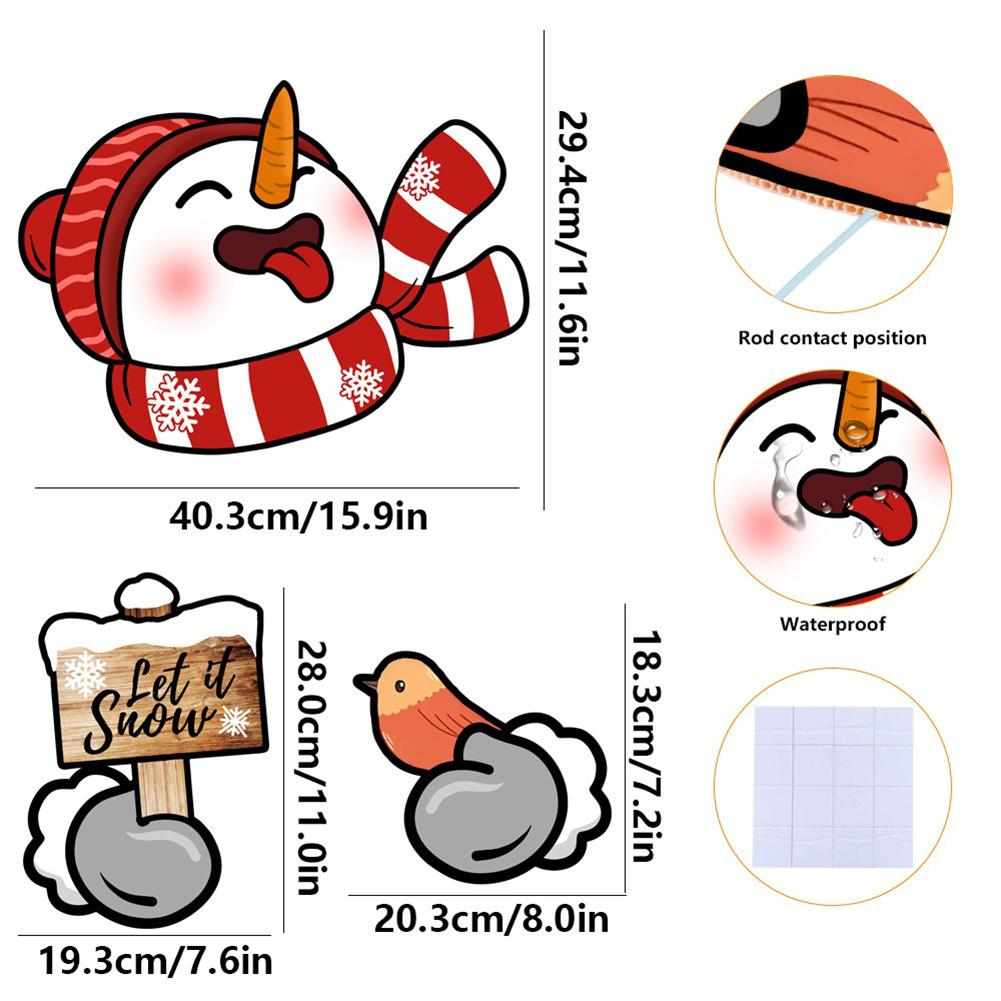 Christmas Fence Decoration DIY Garden Fence Sign Outdoor Xmas Decor Santa Clause