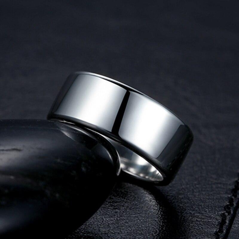 New Arrival Stylish Women Fashionable 8Mm Wide Stainless Steel Rings Nuptial Bridal Rings Men Jewelry High Polished Color ColorTrendy Jewelry