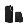 Li Ning Basketball Series Sleeveless Graphic Print Vest And Mid-Waist Elastic Shorts Casual Sports Set Men Sets Black Black-And-White AATU047-3