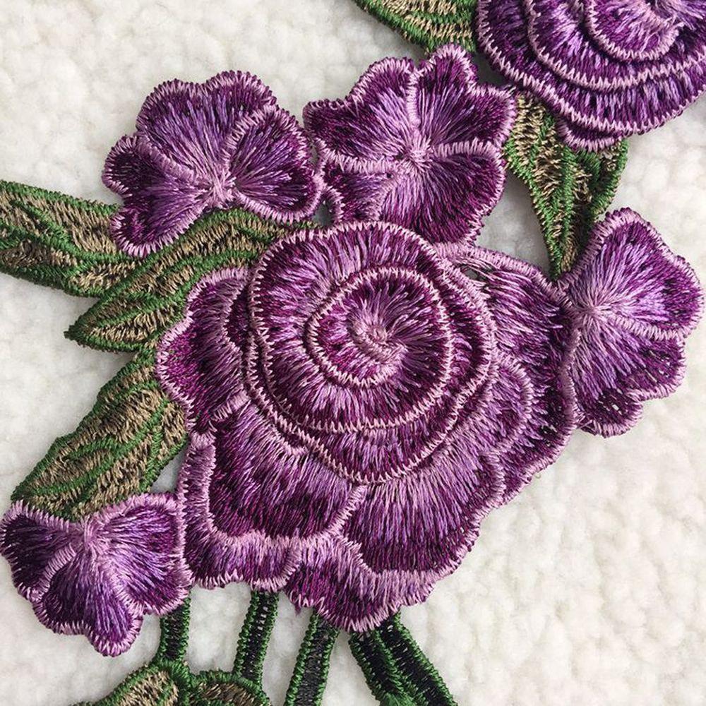 Scrapbooking DIY Embroidered Jeans Decor 3D Flower Applique Patch