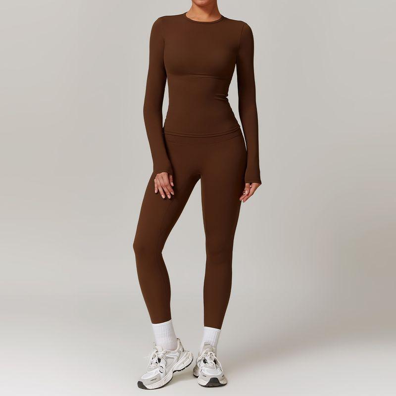 Guangzhou Zechuang Clothing Co., Ltd. European and American Tight Sanding Yoga Suit Quick-Drying Workout Clothes Winter Outdoor