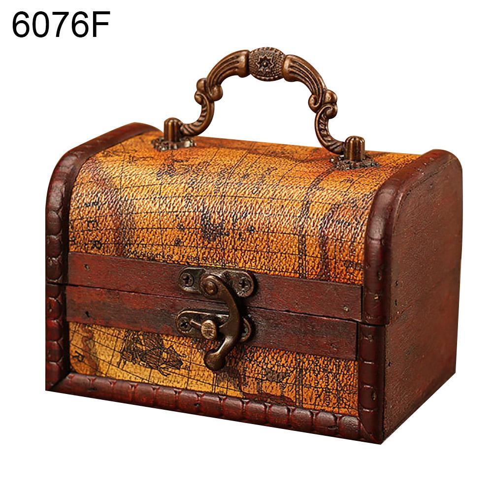 Antique Wooden Sakura Narcissus Jewelry Holder Organizer Trinket Storage Box