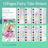 Portable Watercolor Painting Book 12 Sheets Coloring Book With Paint Brush Gouache Book Kids Graffiti Picture Drawing Toys