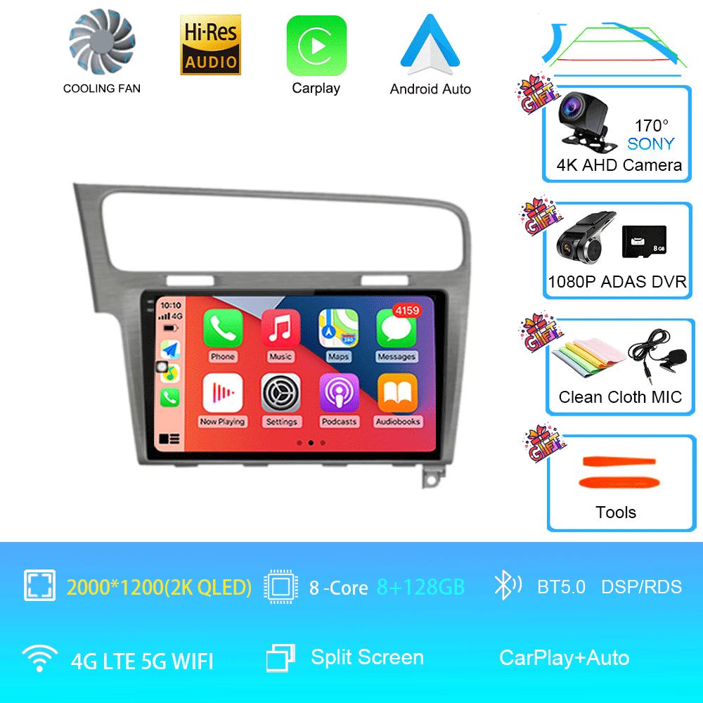 Car Radio Android 14 For Volkswagen VW Golf 7 MK7 GTI 2011-2021 Carplay HD Multimedia Auto Qualcomm GPS Stereo Video Player 2din