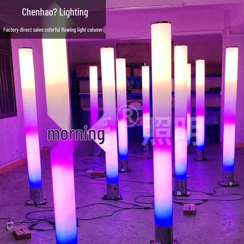 Interactive LED Cylinder: Colorful Touch & Sound-Control Light for Scenic Decoration