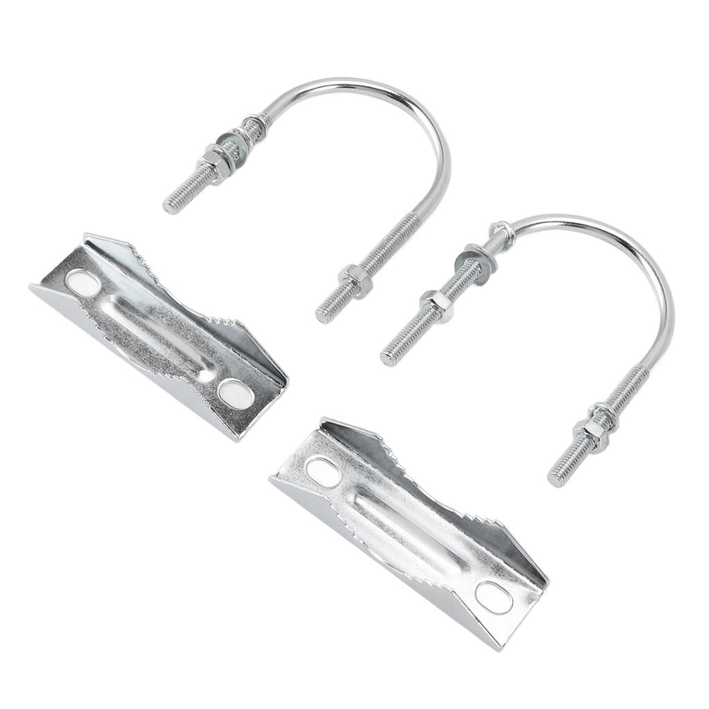 Doppelantennenmast-Klemmsatz Eisen V-Backenblock mit U-Bolzen Mast-zu-Mast-Montagehalterungssatz für