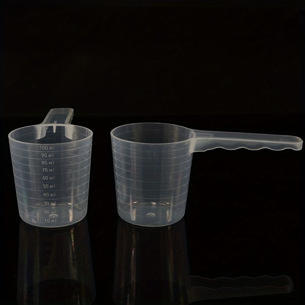 5PCS Transparent Pet Measuring Spoon Plastic Flat-bottomed Spoon Milk Powder Spoon  Dog Feeding