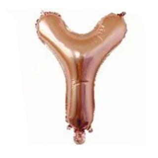 16 Inch Slim Gold Letter Aluminum Foil Balloon Bright Gold Wedding Decoration Film Balloon