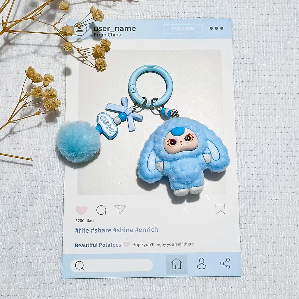 Cartoon Keychain With Plush Felt Material For Kids School Bag Decor