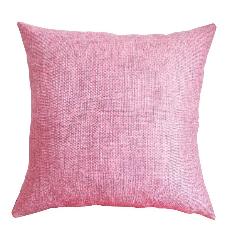 Nordic Faux Linen Solid Color Pillowcase – Cotton Blend Sofa Backrest Cushion