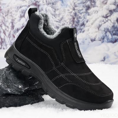 Winter Middle Elderly Cotton Shoes Velvet Comfort Warm Shoe Fashion Light Male Boots Casual Non Slip Cloth Shoes Zapatos Homme