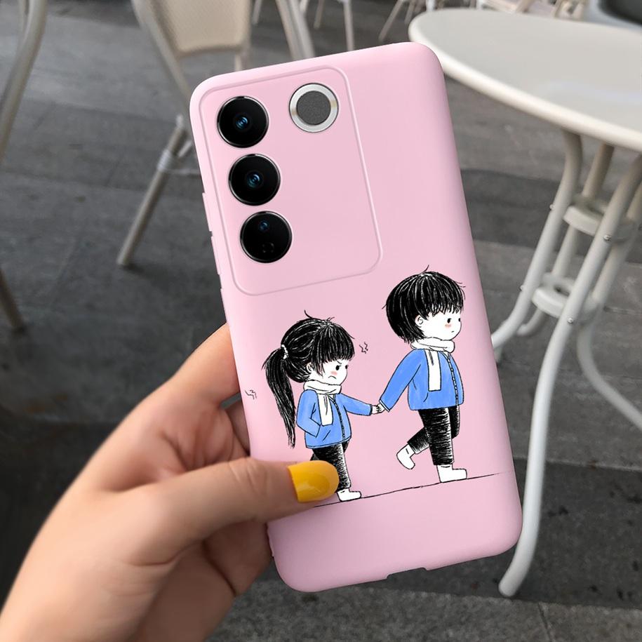 For Vivo V27 Pro Case Vivo V27e Back Cover Fashion Candy Color Painted Funda For Vivo V27 5G V 27e V27Pro V2237 V2230 Soft Shell