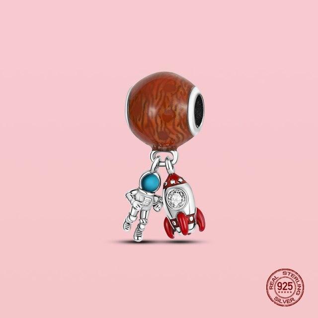 Pendentif en argent sterling 925 avec perles pour bracelet et collier Panjia originaux, bijoux pour femmes