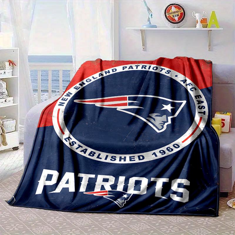 New England Patriots Gear Portable Blanket/Soft Blanket Bedding Blanket Suitable for Travel Camping Living Rooms Offices Sofas Fan Gifts