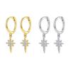 S925 Sterling Silver Star Diamond Stud Earrings for Women - Trendy, Fashionable, Cold Style, Versatile Design