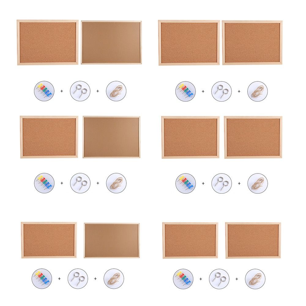 Wood Cork Display Panel Soft Memo Bulletin Board Photo Wall Letter Message Boards Office School
