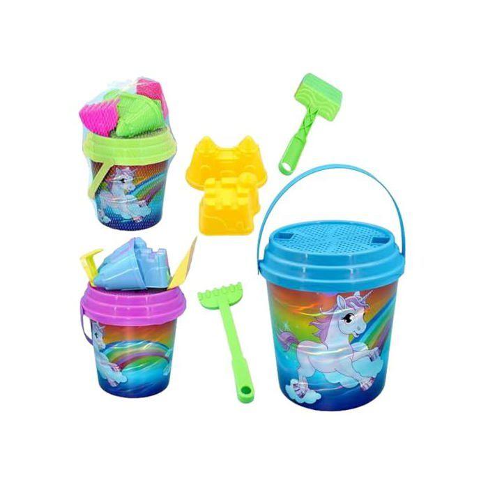 Jeu de sable et de plage - Juinsa - Assortiment aléatoire - Licorne - Multicolore - 21x21x38 cm - Plastique - Unisexe