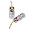 4Pcs/Set Audio Jack Plug 2mm Gold-Plated Banana Plugs Video Speaker Plug Adapter Easy to Install