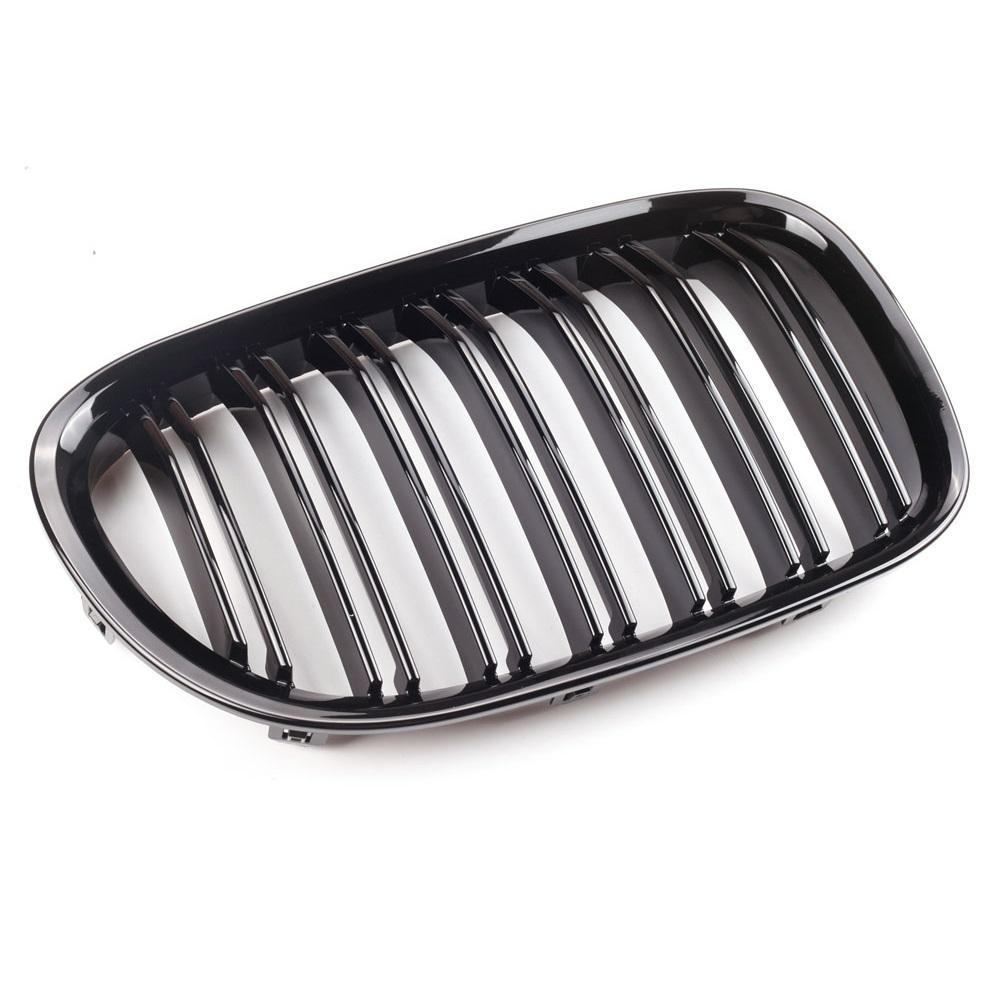 Pulleco A Pair Car Front Kidney Grille Grills Glossy Black For BMW F01 F02 F03 F04 740i 750i 7 Series 2009-2016 Auto Accessories