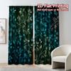 Set Of 2 Flat Printing Curtains Without Rod Floral Leaves Design April Fools Is Day Festival Fashion Semi Curtain Light Filtering Made Polyester