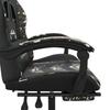 Gaming Chair with Footrest Black and Camouflage PU Leather