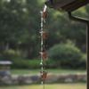 Rain Chain with Cup Collectors Sturdy Iron Low-Maintenance for Patio