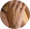 Catena da Mano Oro per Donne Braccialetti Placcati Oro per Donne Braccialetti Argento Catena da Mano, Gioielli Argentati Regali per Donne Natale