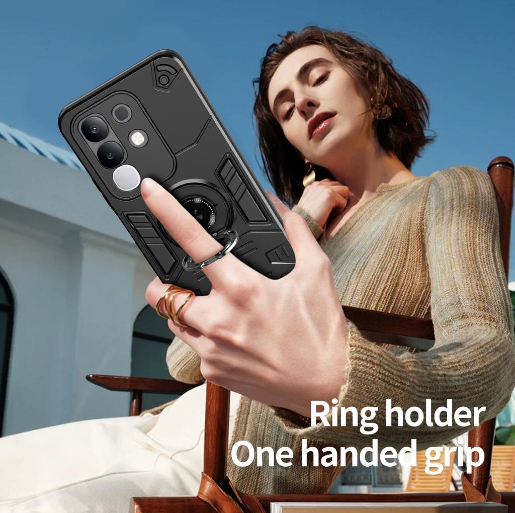 Case For VIVO Y29 Y39 Y04 Y29S T4X Armor Shockproof Ring Stand Holder Shell Coque Fundas For VIVO V50 Lite V50E V50