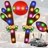 Christmas Car Decorations Reindeer Car Kit Antlers 2025, Jingle Bells Rudolph With Lights Reindeer And Nose, Tail Cute Costume Auto Accessories For