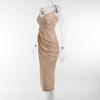 Women Sexy Glitter Sequins Dress Elegant High Slit Spaghetti Straps Bridesmaid Dress for Party Gown Evening Prom