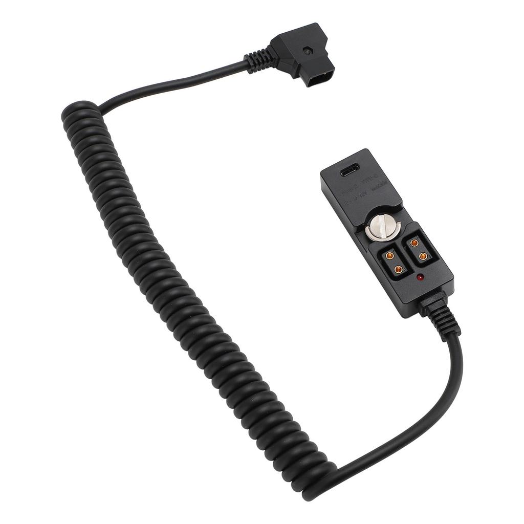 D Tap To 2 Port Power Cable Male To Female D Tap Splitter Power Cord with Type C LED Indicator