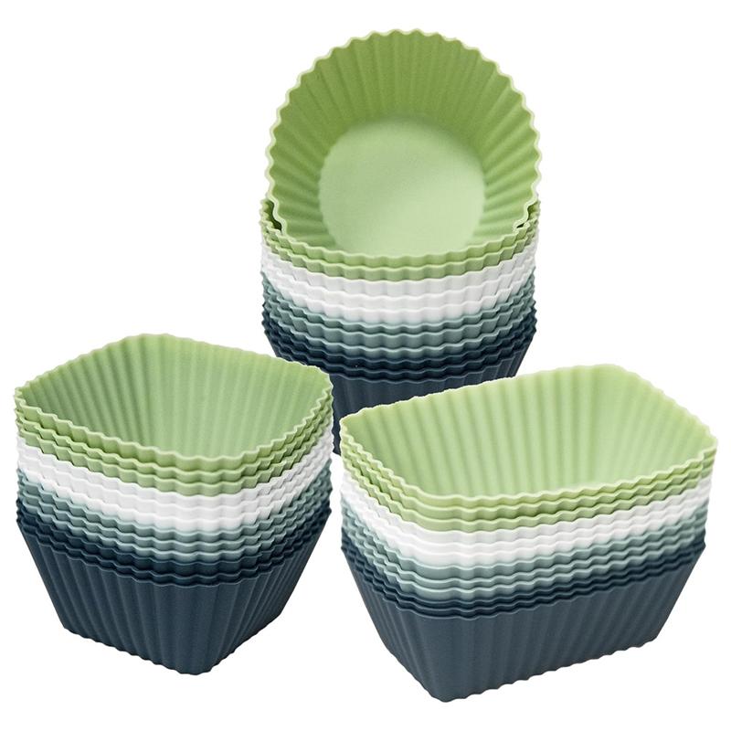 Reusable Cupcake Liners, 36 Pcs Silicone Lunch Box Dividers Non-Stick Bento Box Food-Grade Silicone Muffin Cups Bento Box-B61B