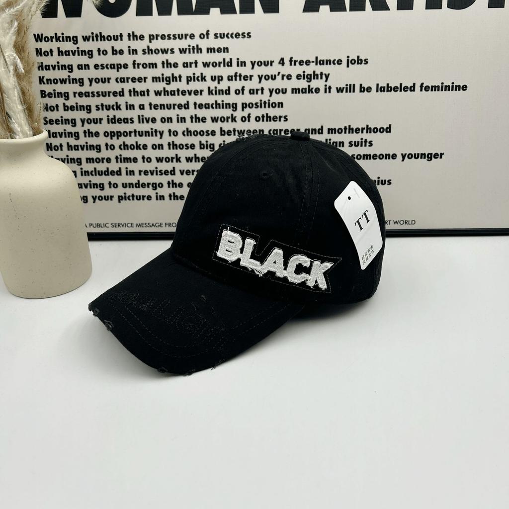 Spring and Summer New Versatile Letter Embroidered Baseball Cap for Men and Women Outdoor Face Small Big Head Circumference Hole Casual Cap