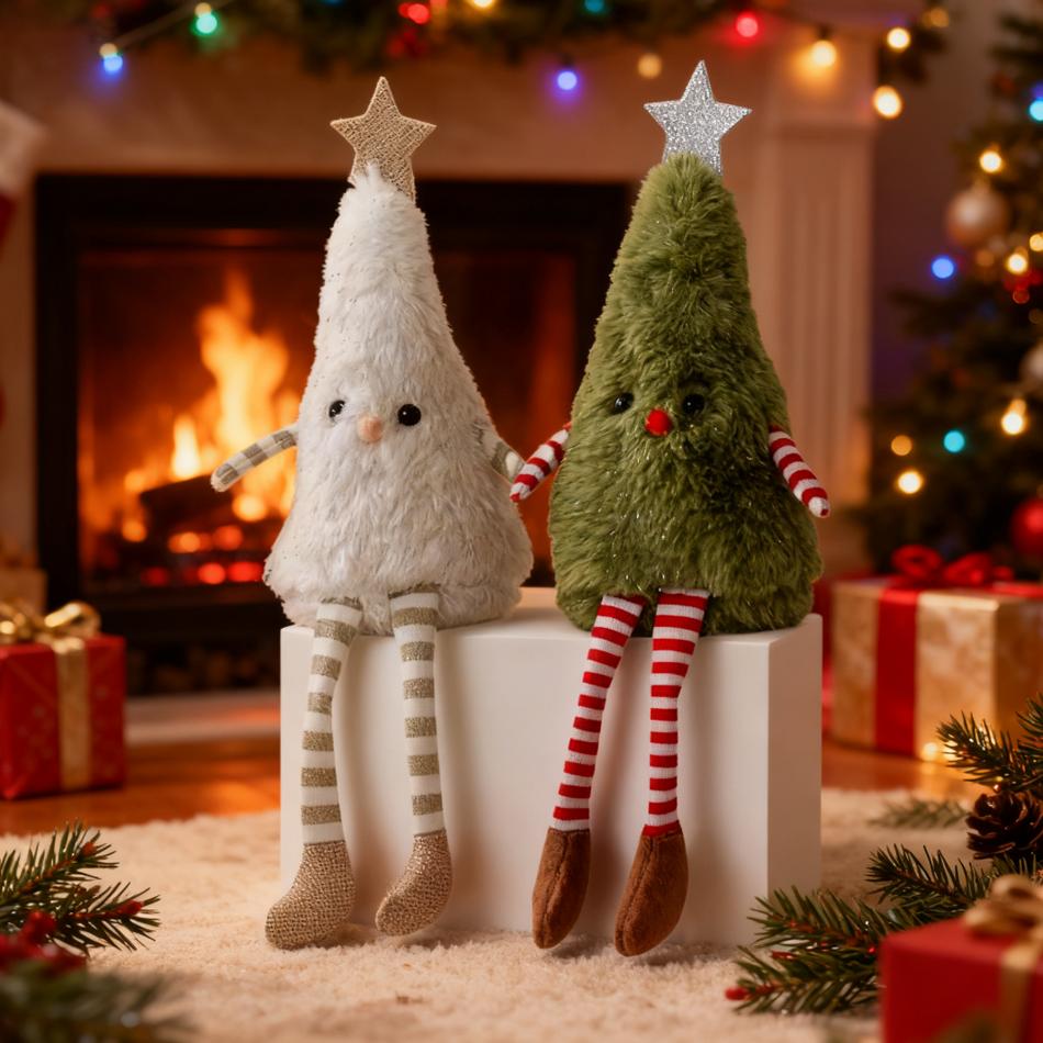 Decorações de Natal Fofa Boneca Árvore de Natal de Pelúcia Boneca de Festa Doméstica Decoração Bom Presente Decoração Legal Para Crianças