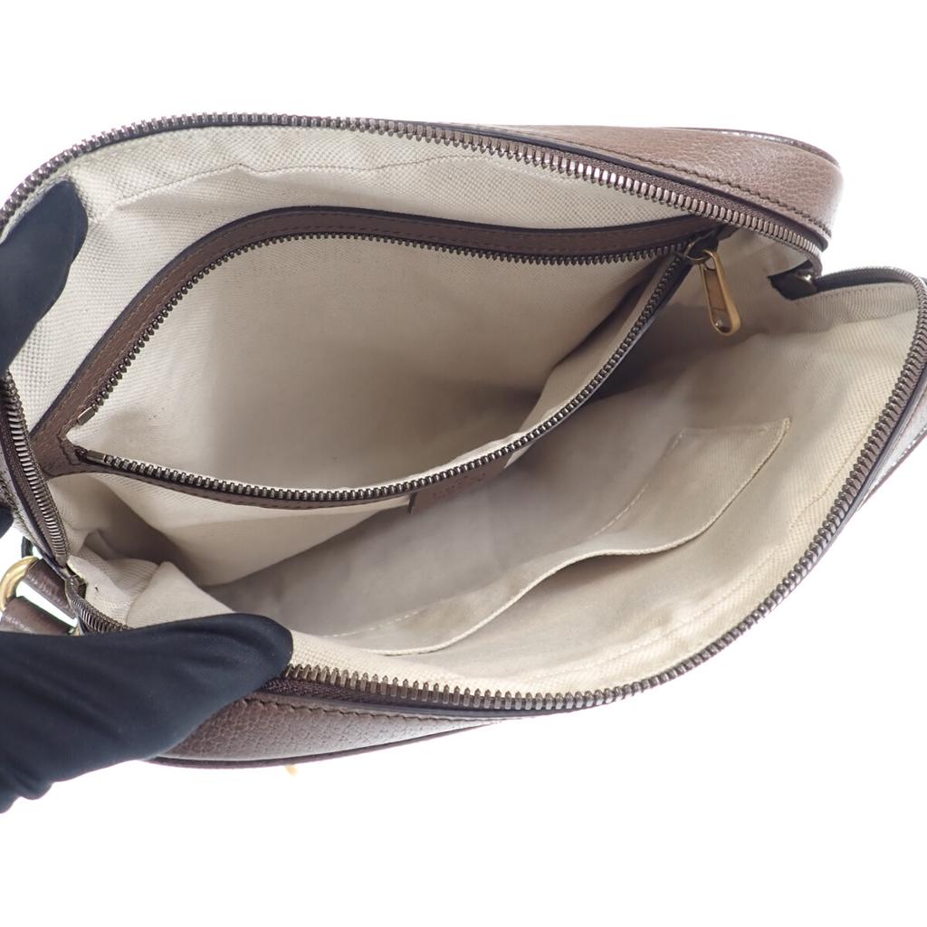 GUCCI  547934 96IWT Shoulder Bag Brown PVC coated canvas/leather Women