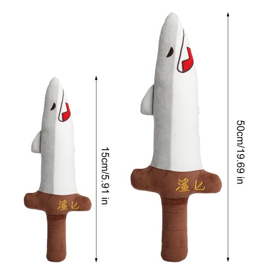 Yousheng Funny Shark Plush Toy with Swords Cute Punny Stuffed Animal Shark Doll Soft Hugging Pillow Gift for All Ages