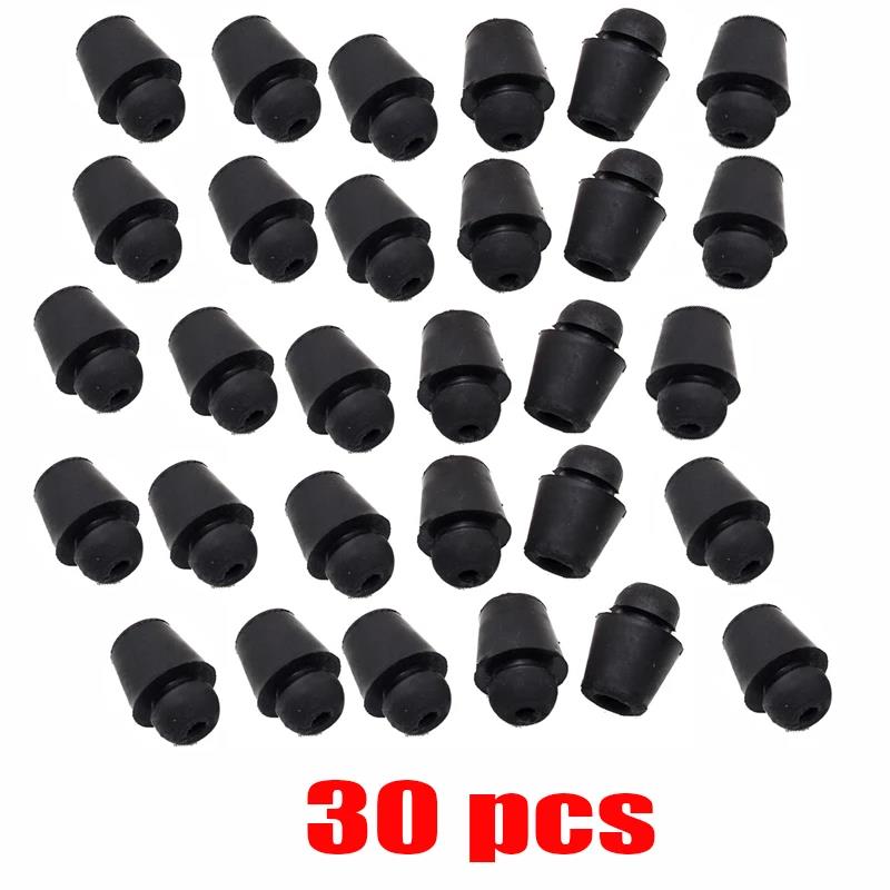 4/30pcs Car Door Shock Absorbing Gasket Black Rubber Pads Car Door Dampers Sticker Car Trunk Rear Door Anti Shock Accessories Interior Mirrors 6