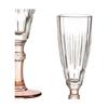 Coupe de champagne en verre - Marron - 6 unités - 170 ml - Hauteur 21 cm - Largeur 13.5 cm - Longueur 20 cm
