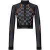 GUCCI Gg Jersey Jacquard Cropped Top Black/Orange 689201-XJEFU-1117