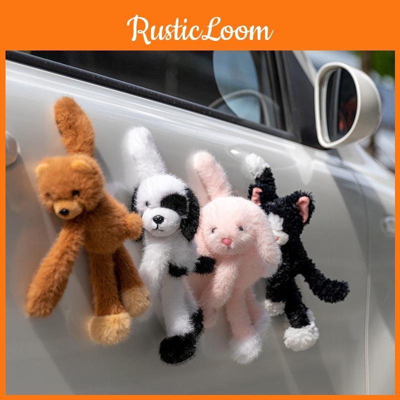 Rabbit Cat Cute Bear Magnetic Cartoon Plush Kid Toy For Decoration Desktop