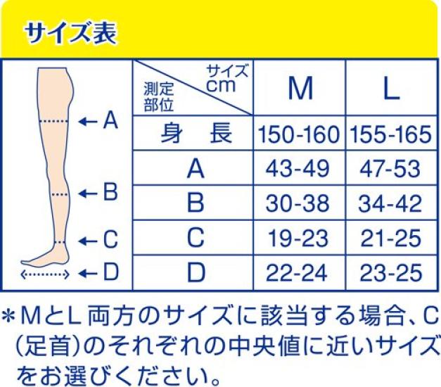 MediQttO Body Shape Outdoor Stockings with Hip Size L Support,
