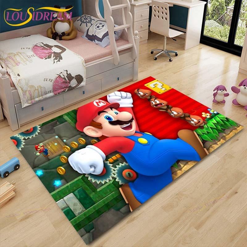 Mario Bros Anime Teppich Wohnzimmer Schlafzimmer Nachttisch Matte Japanisches Arbeitszimmer Computer Stuhl Home Fashion Bodenmatte Bereich Teppich