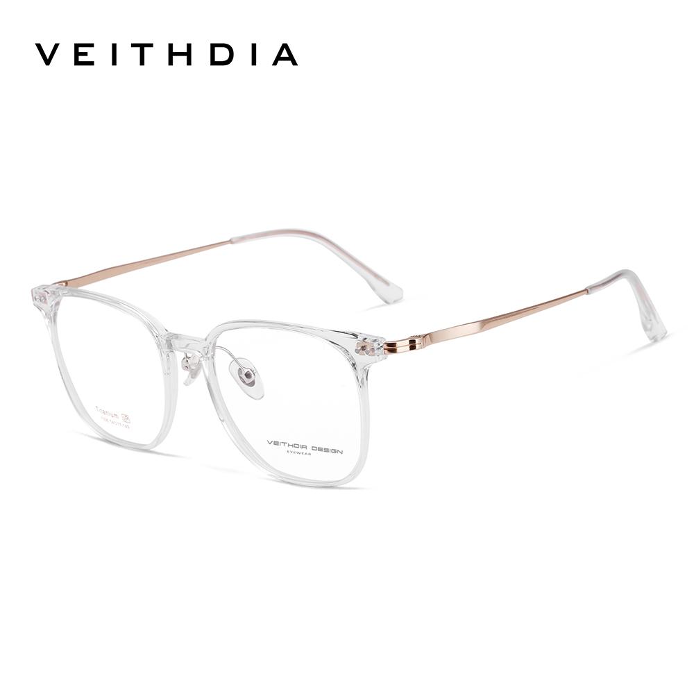 

VEITHDIA Винтажная титановая оправа для очков Ретро оптические очки для близорукости для женщин и мужчин Могут быть оснащены линзами по рецепту 7306 Without Package чистый