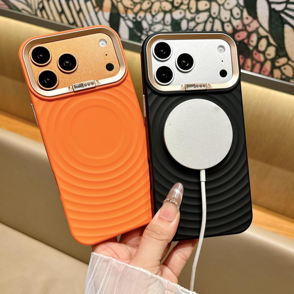 Orange Light Drill Shadow Is Suitable for iPhone11ProMax Mobile Phone Case Ripple Magnetic Suction Apple 11 Silicone Anti-drop Protective Case